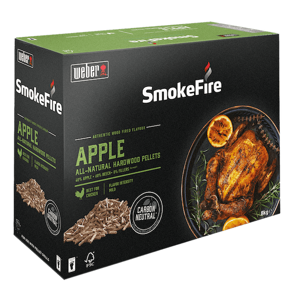 Peleti din lemn de mar pentru afumare Apple Weber, 8 Kg