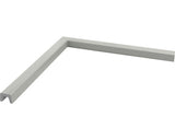 Prag Cabina Dus Unghi Drept din Marmura Compozita 100x100 cm Gri Inox