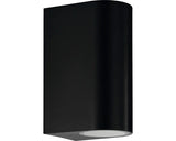 Aplica Sus/jos Scogliera Gu10 Max. 2x5w 610 Lumeni, Pentru Exterior Ip44, Forma Cilindru Negru
