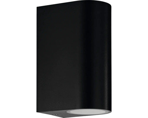 Aplica Sus/jos Scogliera Gu10 Max. 2x5w 610 Lumeni, Pentru Exterior Ip44, Forma Cilindru Negru