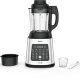 Blender Tefal PerfectMix Cook BL83SD30, 1400W, capacitate 1.75L, viteza variabila, 10 programe pentru retete calde si reci, functie de gatire la aburi, functie de maruntire a ghetii, lame detasabile Powelix, argintiu-negru