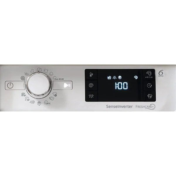 Masina de spalat rufe incorporabila Whirlpool BIWMWG81484EEU, 8 kg, 1400 RPM, Clasa C, Tehnologia al 6-lea Simt, Motor Inverter, Fresh Care, Alb