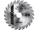 Disc Debitare Worx Versacut Ø85x1,2x15 Mm, 24 Dinti Din Tungsten-carbid, Pentru Fierastraie Circulare Mini