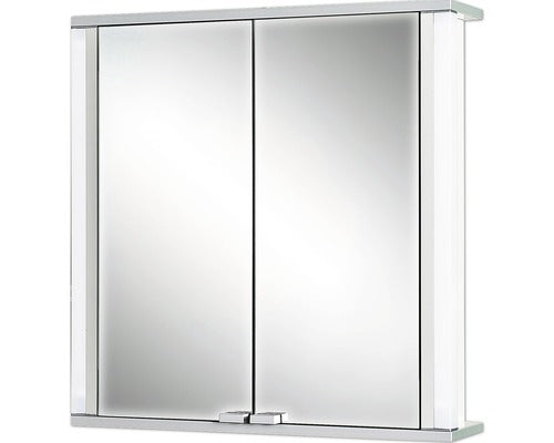 Dulap baie cu oglinda Jokey Marno, cu iluminare, lemn, 65x66 cm, alb, IP 20