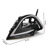 Fier de Calcat TEFAL Puregliss FV8062E0, 3000W, 280g/min, 270ml, Talpa Durilium AirGlide, Negru-Gri
