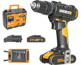 Masina De Gaurit Cu Percutie Worx Wx370 20v Max. 50nm, Incl. 2 Acumulatori