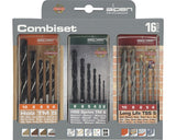 Set Burghie Lemn, Metal Si Zidarie Alpen Ø2-10 Mm, 16 Piese