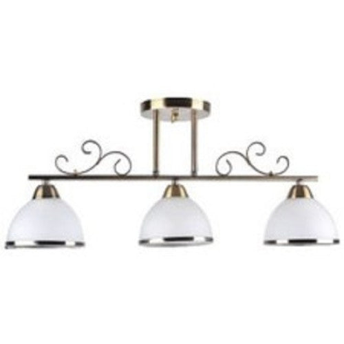 Lustra Iron 3XE27,bronze+alb