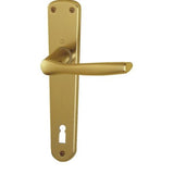 Maner usa interior, Hoppe Milano, cu sild pentru cheie, material aluminiu, culoare bronz, 90 x 32 mm