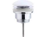 Ventil Fix De Schimb Pentru Lavoar Amion, Cu Capac Ceramic, Alb Mat