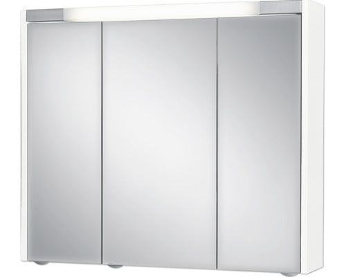 Dulap baie cu oglinda Jokey Sarto III, cu iluminare, lemn, 80x69 cm, alb, IP 20
