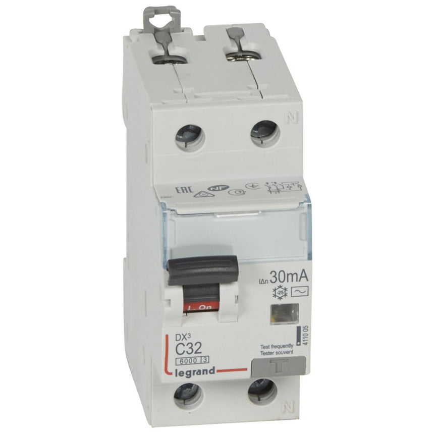 Intreruptor Automat Diferential Combinat 32A 1P+N C 30mA AC 6kA 2MW - LEGRAND DX3