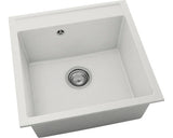 Chiuveta Bucatarie Cu O Cuva Fat Avangard 225 51x51 Cm, Fara Picurator, Fatgranit Pure White