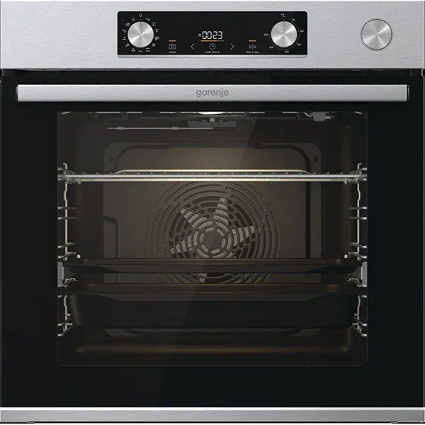 Cuptor incorporabil Gorenje BSA6737E15X, Electric, Autocuratare Catalitica, 77 l, Clasa A, negru-inox