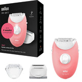 Epilator BRAUN Silk-epil 3 3-277, 20 Pensete, 2 Viteze, SoftLift Tips, Retea, Roz