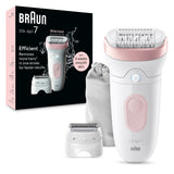 Set Epilator, Braun, Silk·epil 7, Alb/Roz
