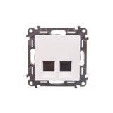 Priza dubla pentru computer, Legrand, Alb
