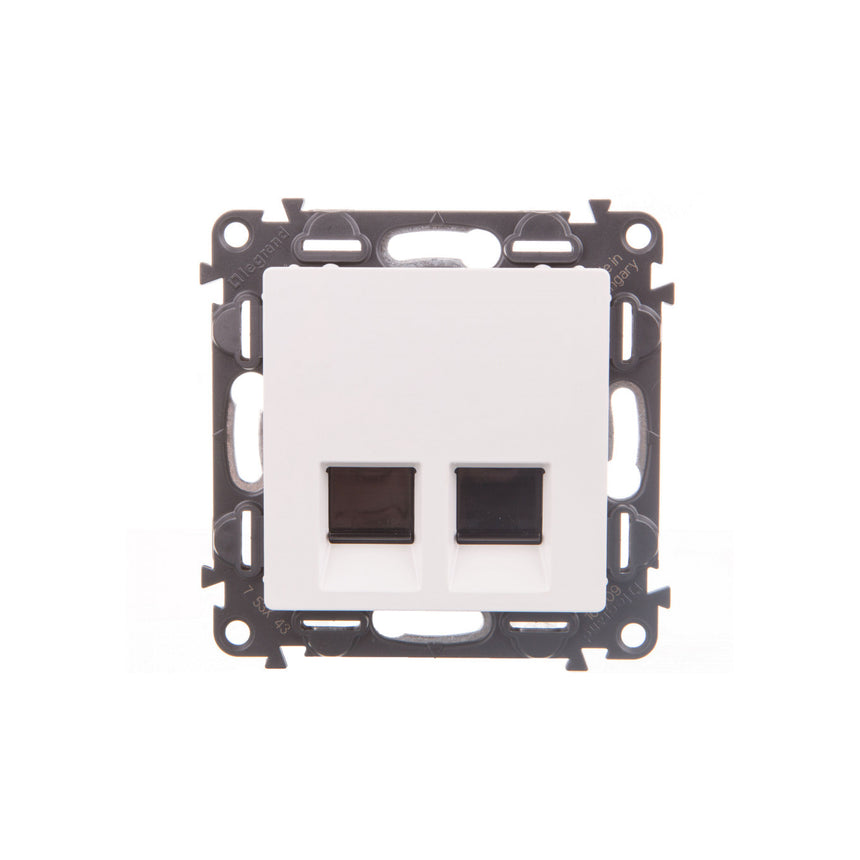 Priza dubla pentru computer, Legrand, Alb