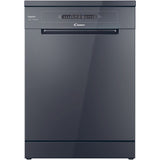 Masina de spalat vase Candy Rapido CF 3E9E0A, 13 seturi, 5 programe, Clasa E, Motor Inverter, Rapid 49', Maxi Tub, 60 cm, Antracit