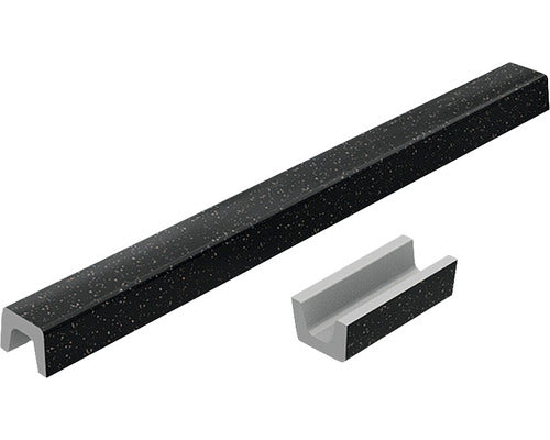 Prag cabina dus drept din granixit 90 cm Galaxy Black