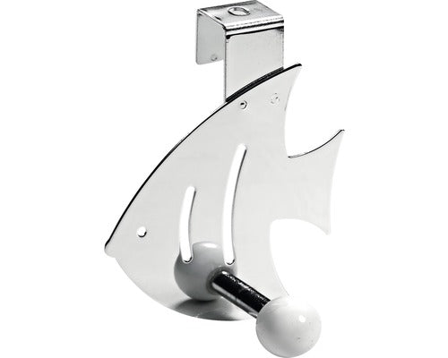 Cuier Pentru Usa Cu 1 Carlig Hettich Colours & Kids 80x103x57 Mm, Otel Cromat Forma Peste