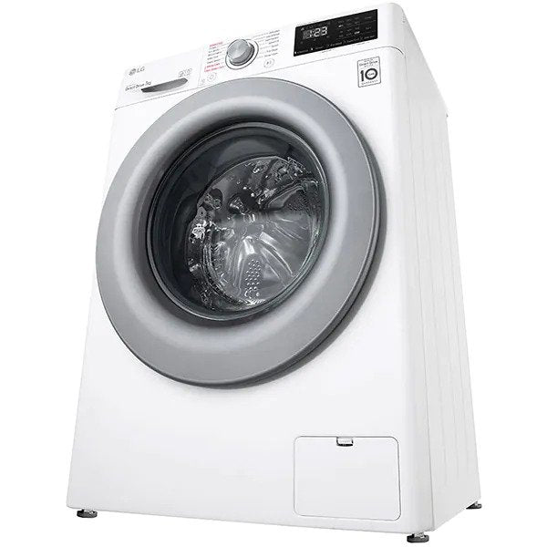 Masina de spalat rufe frontala LG F2WV3S7S4E, 7 kg, 1200 rpm, Clasa D, Slim, Steam, Smart Diagnosis, Alb