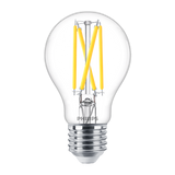 Bec LED vintage Philips Classic A60, putere reglabila (dimabil), E27, 5.9W (60W), 806 lm, lumina calda (2200-2700K), clasa energetica D