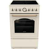 Aragaz cu baza ceramica, Gorenje, 70L, 4 arzatoare pe gaz, clasa energetica D, Bej