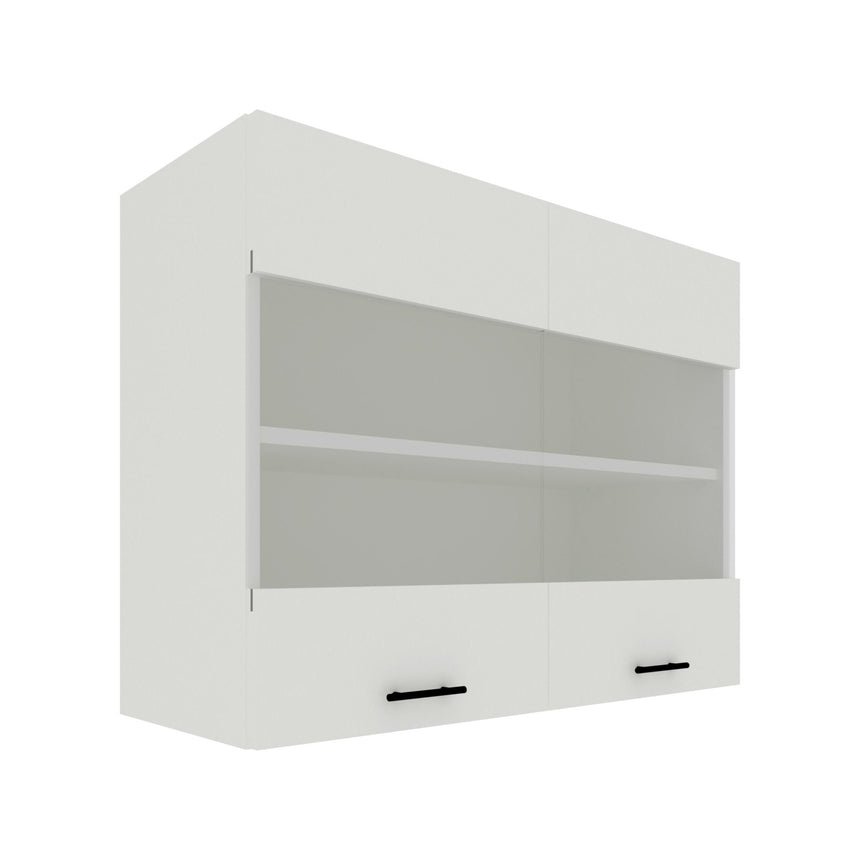 Corp Superior haaus Karo, 2 Usi, cu sticla, Alb, 80 x 30 x 60 cm