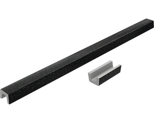 Prag cabina dus drept din granixit 140 cm Galaxy Black