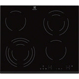 Plita incorporabila Electrolux EHF6343FOK, Vitroceramica, 4 zone gatit, Control touch, 59 cm, Sticla neagra
