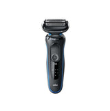 Aparat de ras Braun Series 5 51-B1000S, Wet&Dry, AutoSense, EasyClick, autonomie 50 min, 3 elemente de taiere, negru/albastru