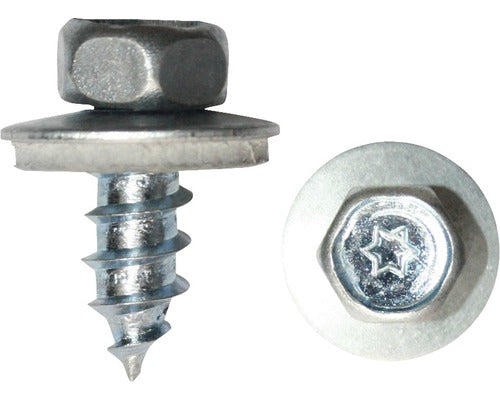 Holsuruburi Cu Cap Hexagonal Torx Si Saiba Cauciuc Epdm Dresselhaus 6, 5x115 Mm Otel Zincat, 100 Bucati, Pentru Acoperis