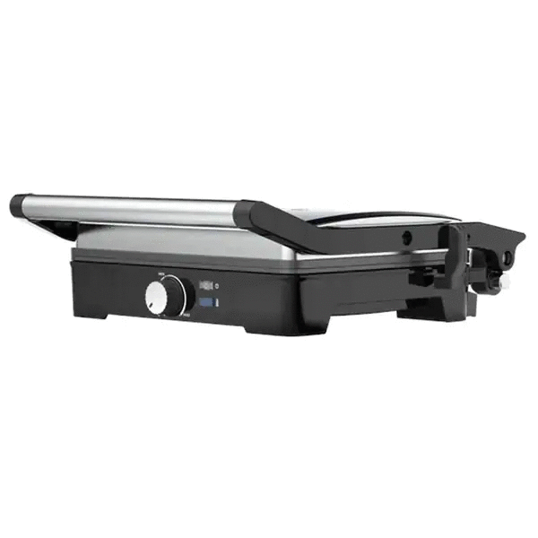 Gratar, AENO, EG2, 2000W, Control temperatura, Deschidere 180°, 290x234mm, Negru/Argintiu