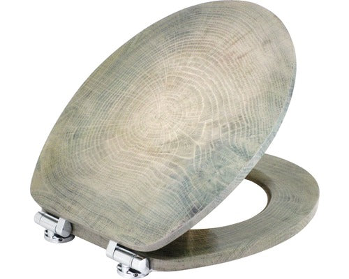 Capac WC form & style Wooden Boards, usor detasabil, inchidere lenta, 47,6x36,5 cm