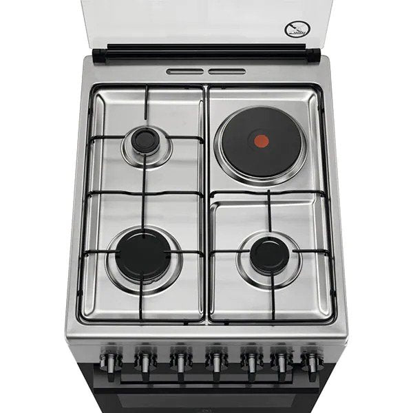 Aragaz ELECTROLUX LKM520000X, 4 arzatoare, Gaz plus Electric, L 50 cm, Grill, Inox