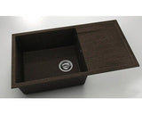 Chiuveta Bucatarie Granixit Cu O Cuva Fat Avangard 229 90x49 Cm, Cu Picurator, Reversibila, Brownie