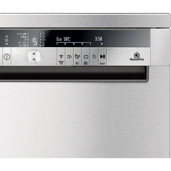 Masina de spalat vase GRUNDIG GNF51032XH, HomeWhiz, Wi-Fi, 15 seturi, 10 programe, 60 cm, clasa A+++, Inox