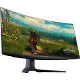 Monitor Gaming Curbat QD-OLED DELL Alienware AW3423DWF 34", 4K UHD (3440x1440), 165Hz, 0.1ms GTG, AMD FreeSync™ Premium Pro, VESA AdaptiveSync, DisplayHDR TrueBlack 400, Hub USB, HDMI, 2x DisplayPort, Pivot, VESA, negru