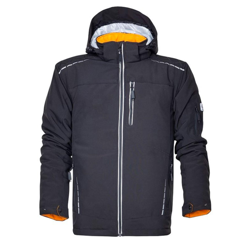 Jacheta de iarna cu gluga neagra 100% poliester, Ardon WINTER VISION 3XL NEGRU