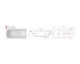 Cada de baie Belform Liria 170x80 cm, material acril
