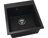 Chiuveta Bucatarie Cu O Cuva Fat Avangard 224 51x46 Cm, Fara Picurator, Fatgranit Black Metallic