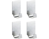 Cuier Baie, 1 Agatatoare, Montaj Prin Lipire, Inox Mat, Set 4 Buc