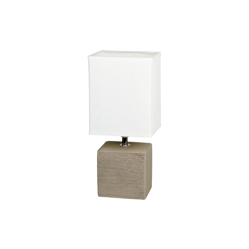 Lampa de masa, Rabalux, Metal\Ceramica, Alb\Maro, 30x13.5 cm