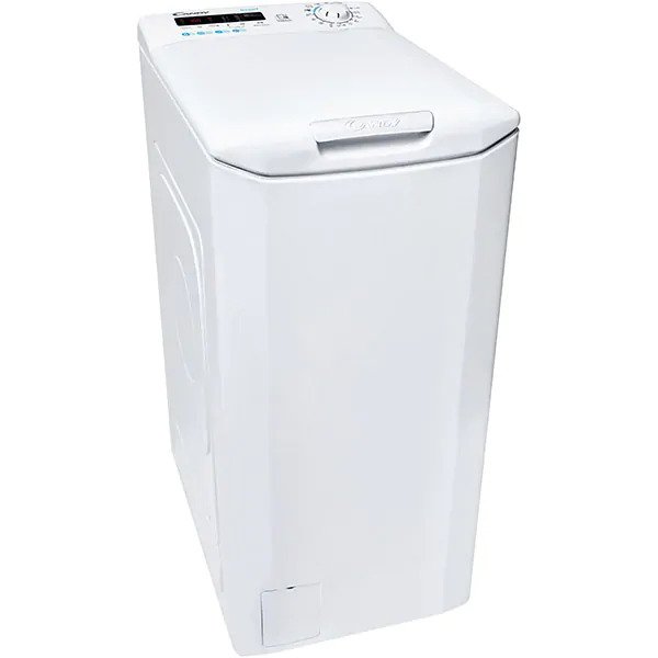 Masina de spalat rufe cu incarcare verticala Candy Smart CSTG 262DE/1-S, 6 kg, 1200 rpm, Clasa E, Mix Power Systems, Gentle Touch Opening, Easy Iron, Alb