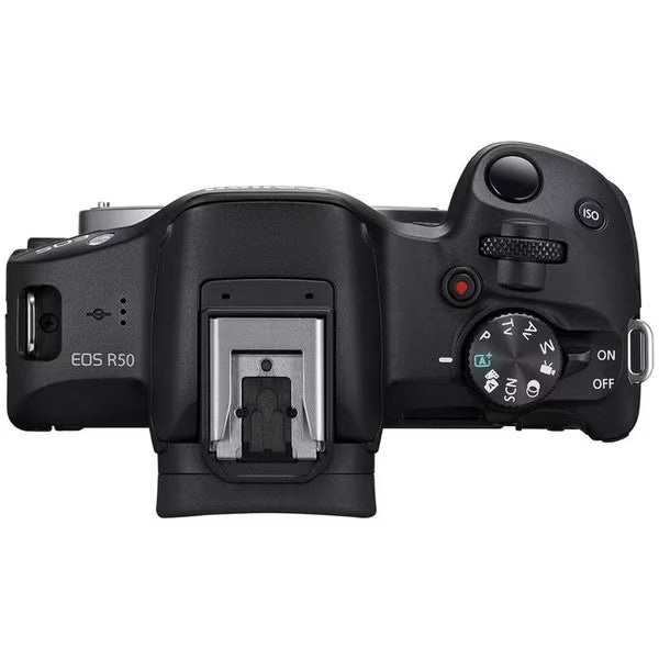 Aparat Foto Canon, EOS R50 MILC, obiectiv RF-S 18-45 mm IS STM, Negru