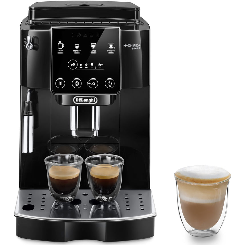 Espressor automat De'Longhi Magnifica Start ECAM220.21.B, 1450W, 5 tipuri de bauturi, 15 bar, Sistem de spumare manual, Negru