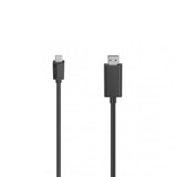 Cablu video, Hama, USB-C/HDMI, UltraHD, 1.5m, Negru