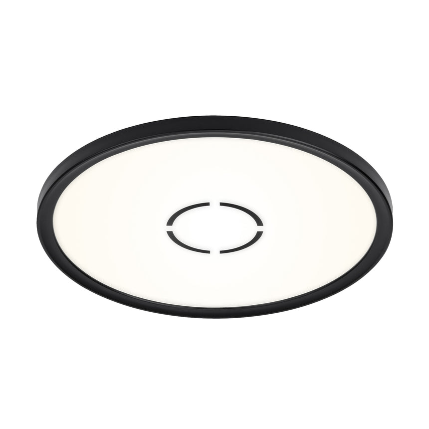Plafoniera LED Briloner Leuchen Free Ultra Slim, Rotunda, 18W, 2400 lumeni, lumina neutra (4000K), efect lumina indirecta, 29.3x2.8 cm, Negru