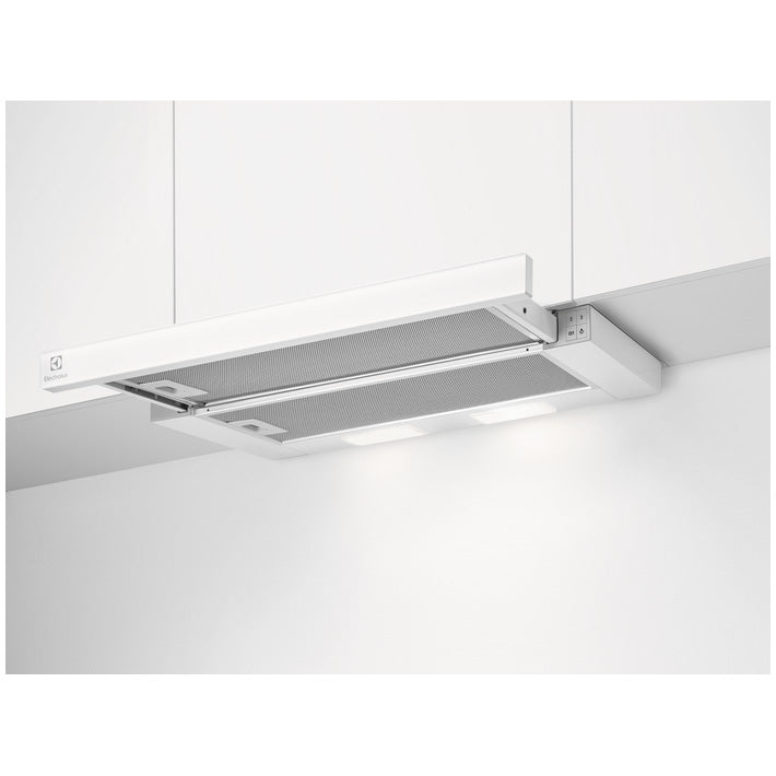 Hota telescopica incorporabila Electrolux LFP326FW, Putere de absorbtie 410 mc/h, 1 motor, 60 cm, Alb